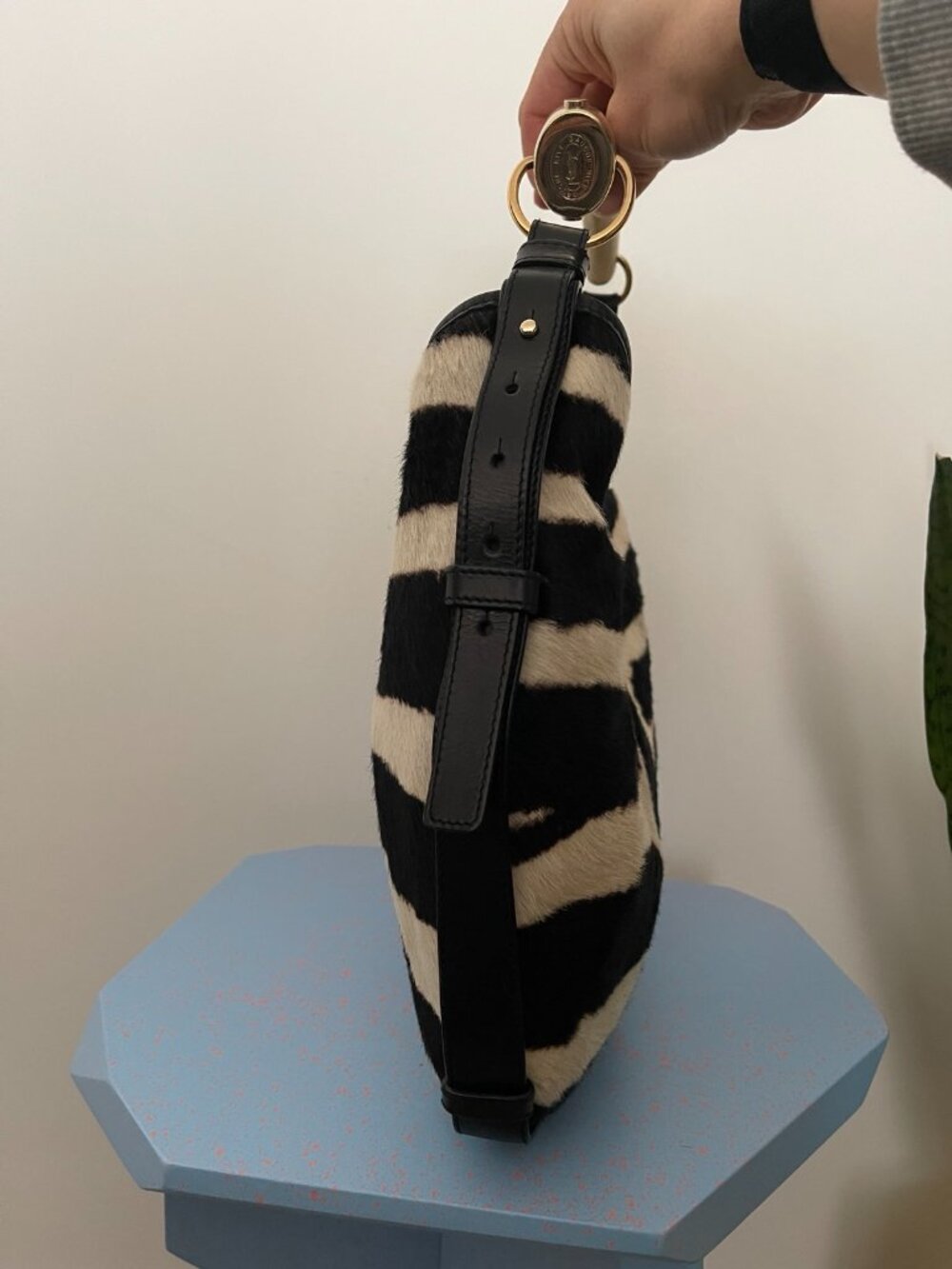 Rare Vintage YSL Mombasa Bag in Zebra Print Pony Hair - Picture 6 of 16